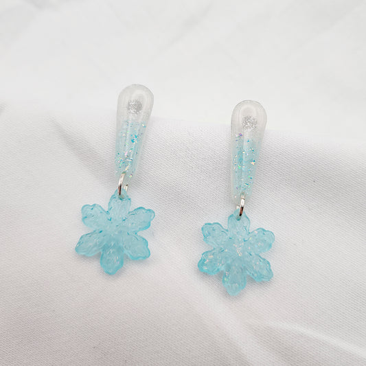 Christmas snowflake dangle earrings