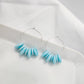 Hoop earrings with blue beads